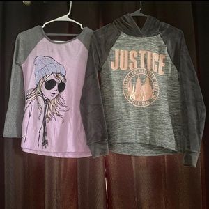 TWO girl’s Justice tops/NWT!!!